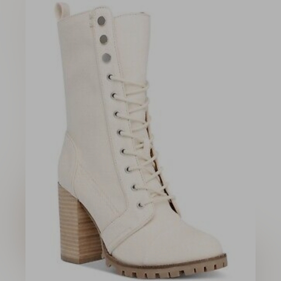 DV DOLCE VITA Ayleen Heeled Lug Sole Combat Boots Size 5 1/2 NWOT - Picture 1 of 12